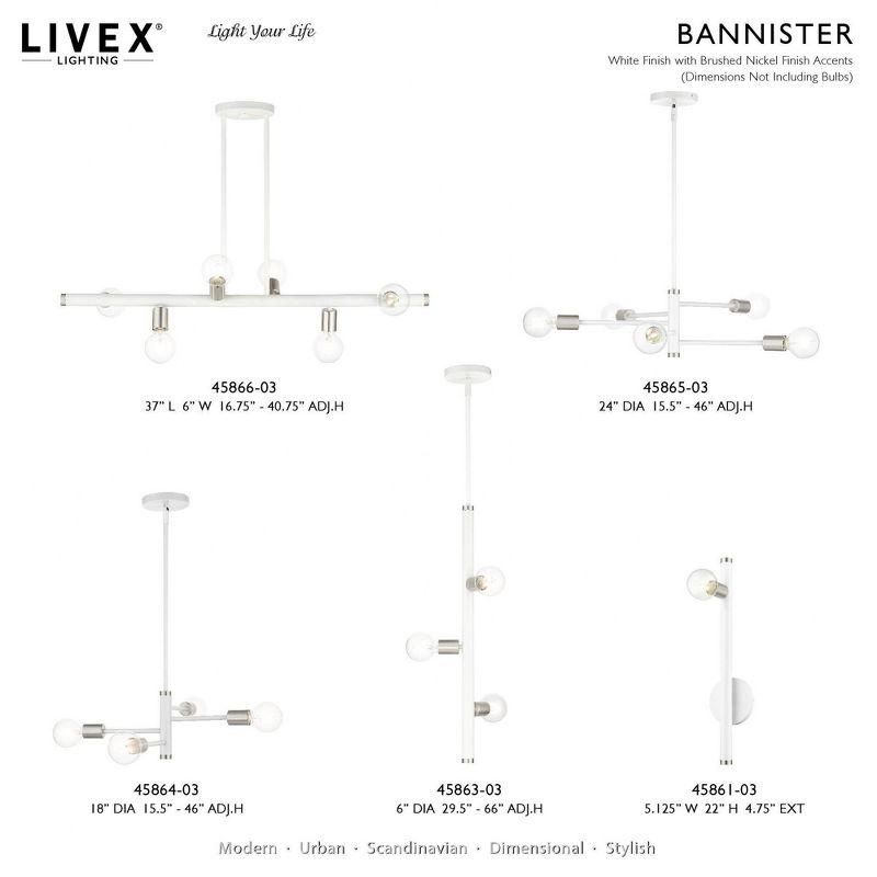 Livex Lighting Bannister 1 - Light Wall Light in  White