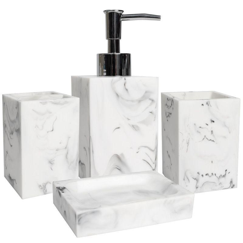 Modern Faux Marble Rectangular Resin Soap Plate