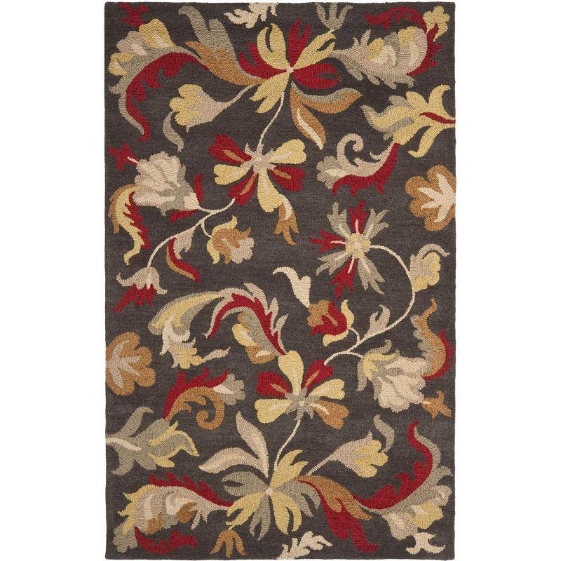 Jardin JAR459 Hand Tufted Area Rug - Dark Grey/Multi - 4'x6' - Safavieh.