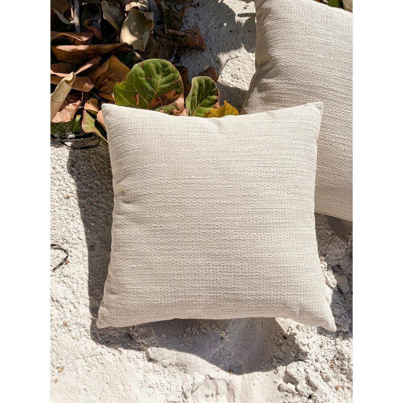 Natural Waves Beige Indoor Outdoor Pillow