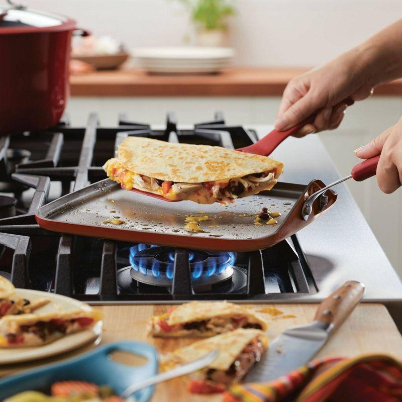 Rachael Ray Rachael Ray Cook + Create Aluminum Nonstick Square Stovetop Griddle Pan, 11-Inch