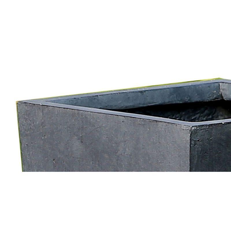 LuxenHome Square Tapered 18.5" H House Planters, Indoor & Outdoor Gray