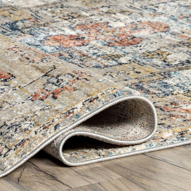 Nuloom Marley Medallion 7x9 Indoor Area Rug for Living Room Bedroom Dining Room Kitchen, Beige/Ivory