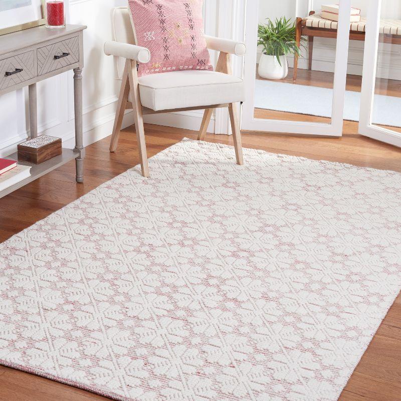 Vermont VRM303 Hand Woven Area Rug - Ivory/Red - 4'x6' - Safavieh.