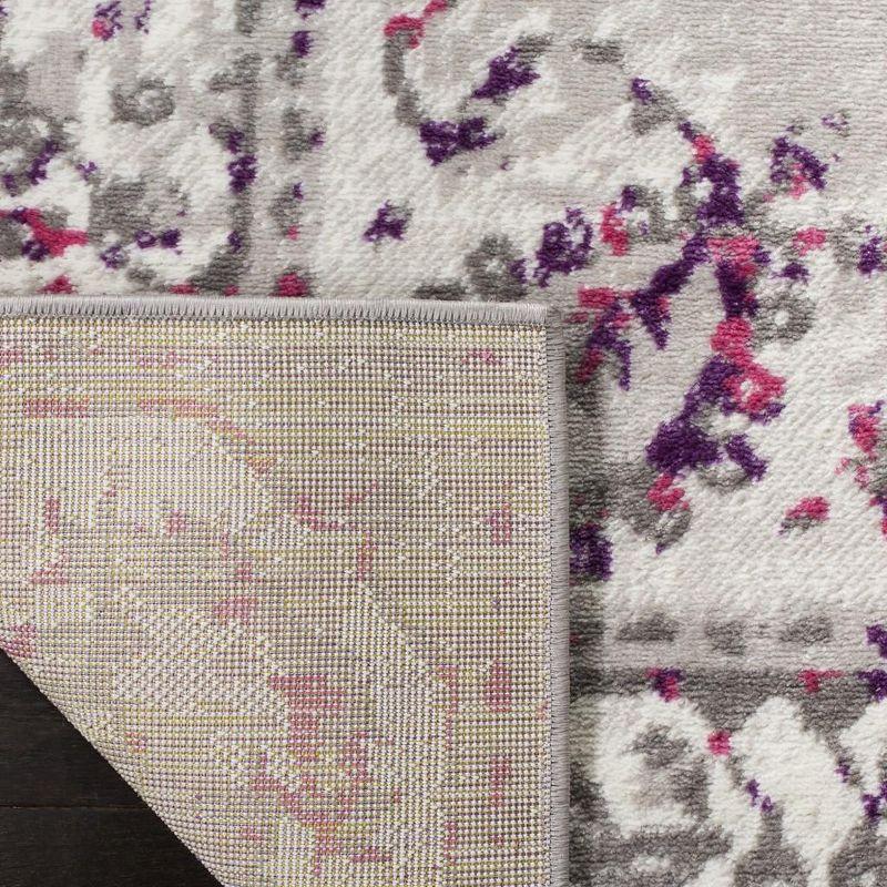 Skyler SKY169 Power Loomed Indoor Area Rug - Grey/Pink - 5'1"x7'6" - Safavieh