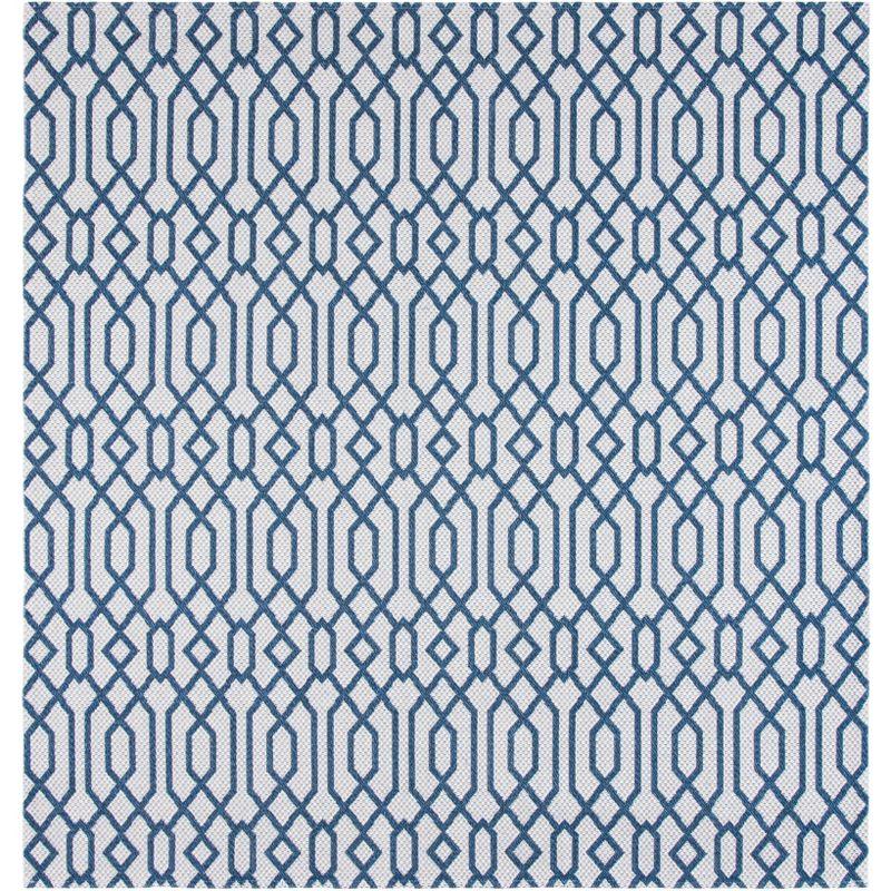 Augustine AGT421 Power Loomed Area Rug - Navy/Light Grey - 6'4"x6'4"Square - Safavieh.