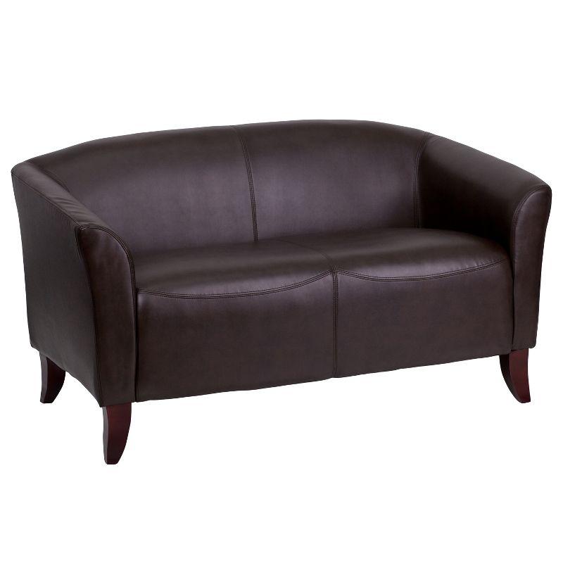 Flash Furniture HERCULES Imperial Series LeatherSoft Loveseat with Cherry Wood Feet