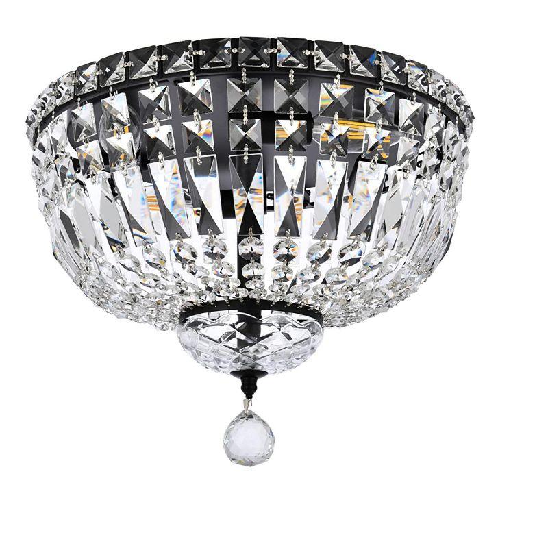 Elegant Lighting Tranquil 4 light Gold Flush Mount Clear Royal Cut Crystal