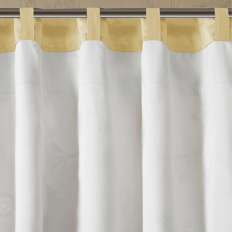 Madison Park Serene Embroidered Single Curtain Panel