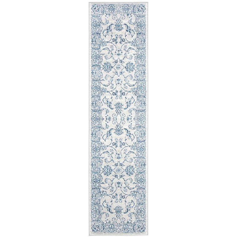 Elegant Brentwood 2' x 8' Runner Rug in Light Grey and Blue