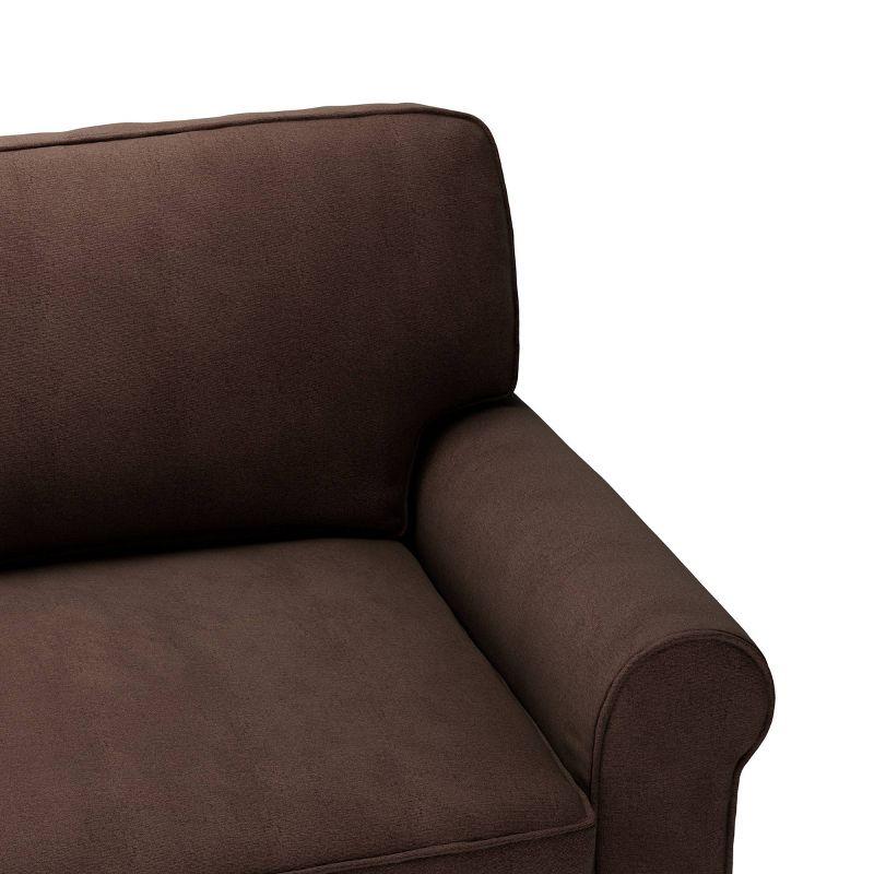 Serta Copenhagen 61" Rolled Arm Sofa, Easy Care Fabric, Soft Pillow Back, Pocket Coil Seat Cushions