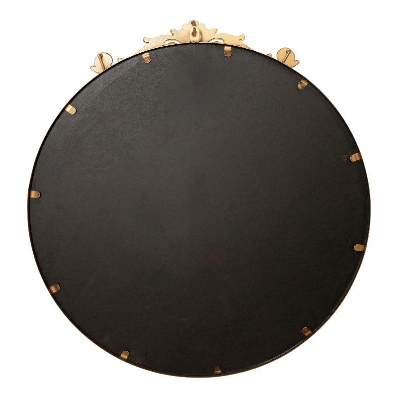 Kate and Laurel Arendahl Metal Round Mirror, 24" Diameter, Gold