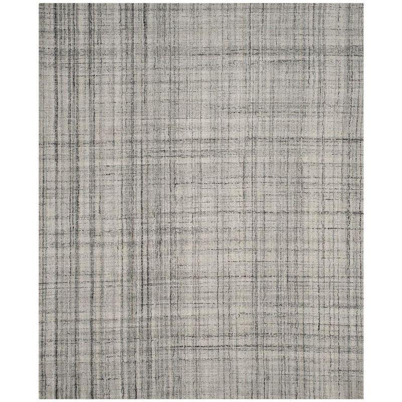 Abstract ABT141 Handmade Indoor Area Rug - Grey/Black - 8'x10' - Safavieh