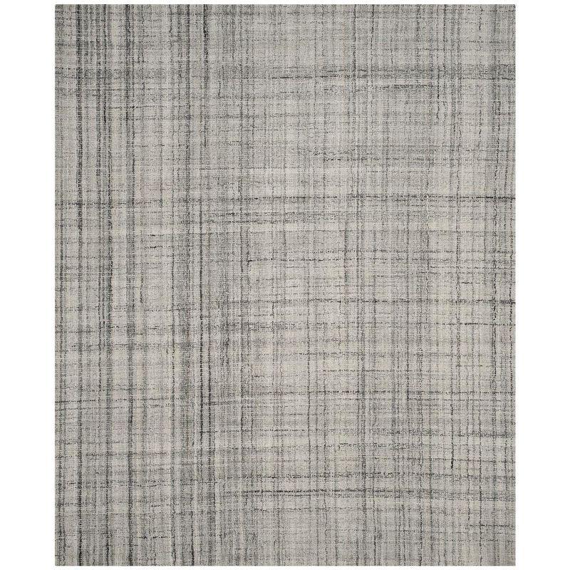 Harmonious Hues Grey & Black Hand-Tufted 8' x 10' Wool-Blend Rug