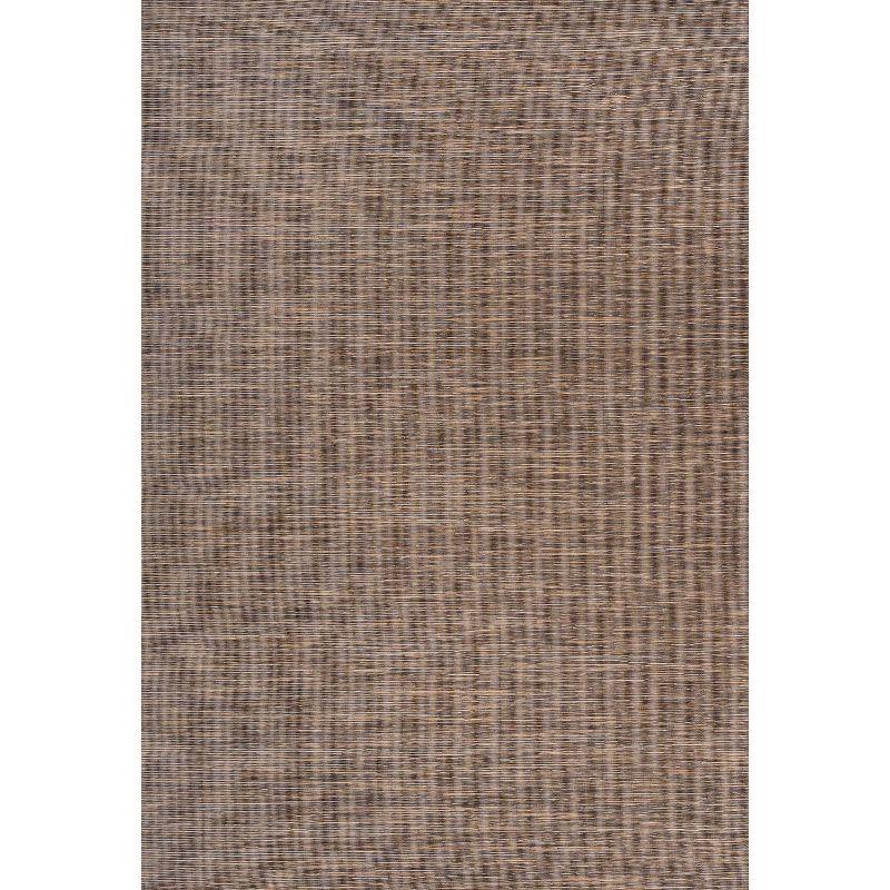 8'x10' Ethan Modern Flatweave Solid  Area Rug, Brown - JONATHAN Y
