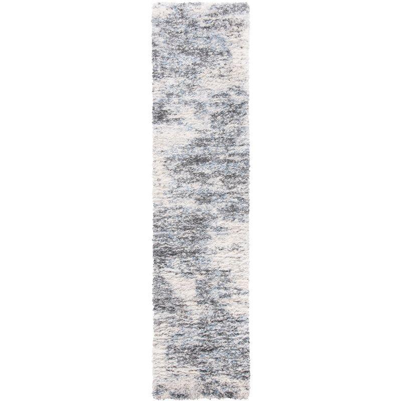 Berber Shag BER273 Power Loomed Runner Rug - Ivory/Grey - 2'x10' - Safavieh.