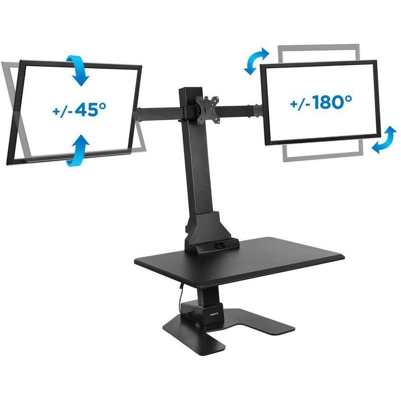 Mount-It! Height Adjustable Triple Monitor Electric Standing Desk Converter