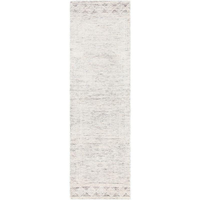 Abstract ABT349 Hand Tufted Indoor Runner Rug - Ivory/Grey - 2'3"x10' - Safavieh