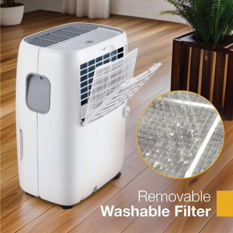 Whirlpool 50 Pint Portable Dehumidifier with Built-in Pump: Accudry, UL Listed, No Filter, Over 3000 sq. ft. Coverage