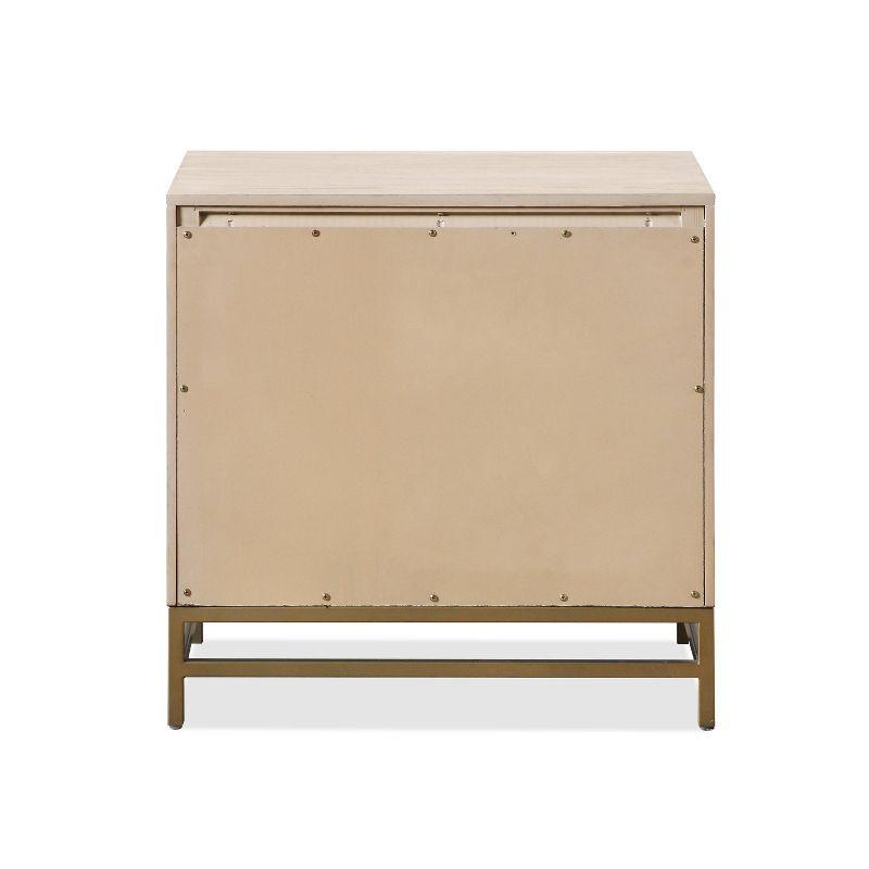 HOMES: Inside + Out Neovesi Nightstand Boho with 2 Drawer Oak