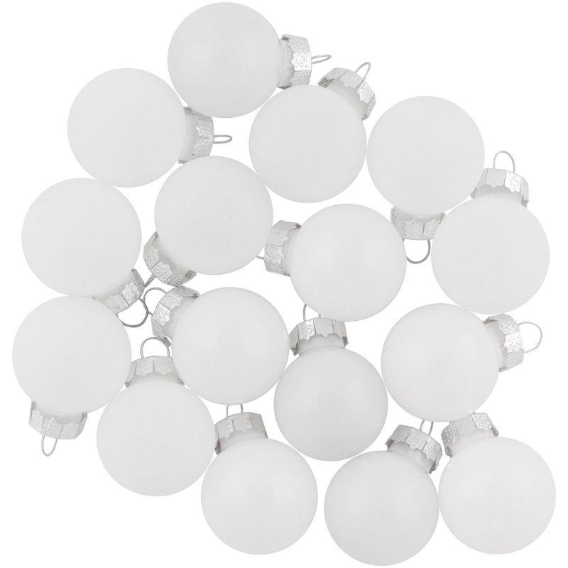 White Shiny & Matte Glass Christmas Ball Ornament