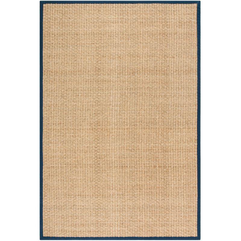 Natural Fiber NF114 Power Loomed Indoor Area Rug - Natural/Navy Blue - 6'x9' - Safavieh