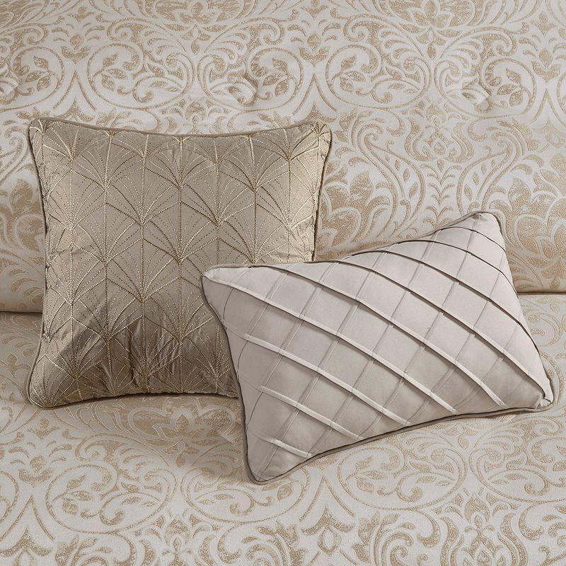 Madison Park Emilia 12 Piece Jacquard Comforter Set with Bed Sheets