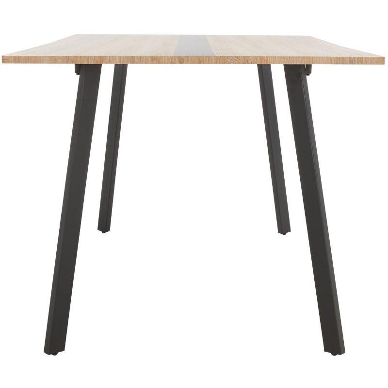 Leith Dining Table - Natural/Black - Safavieh