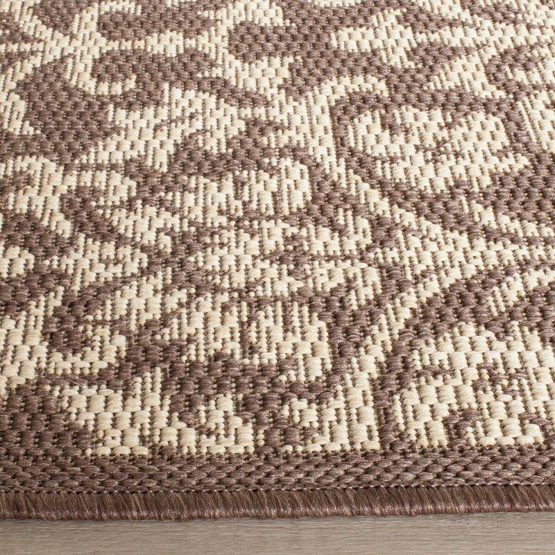 Courtyard CY3416 Power Loomed Indoor and Outdoor Runner Rug - Chocolate/Natural - 2'3"x6'7" - Safavieh
