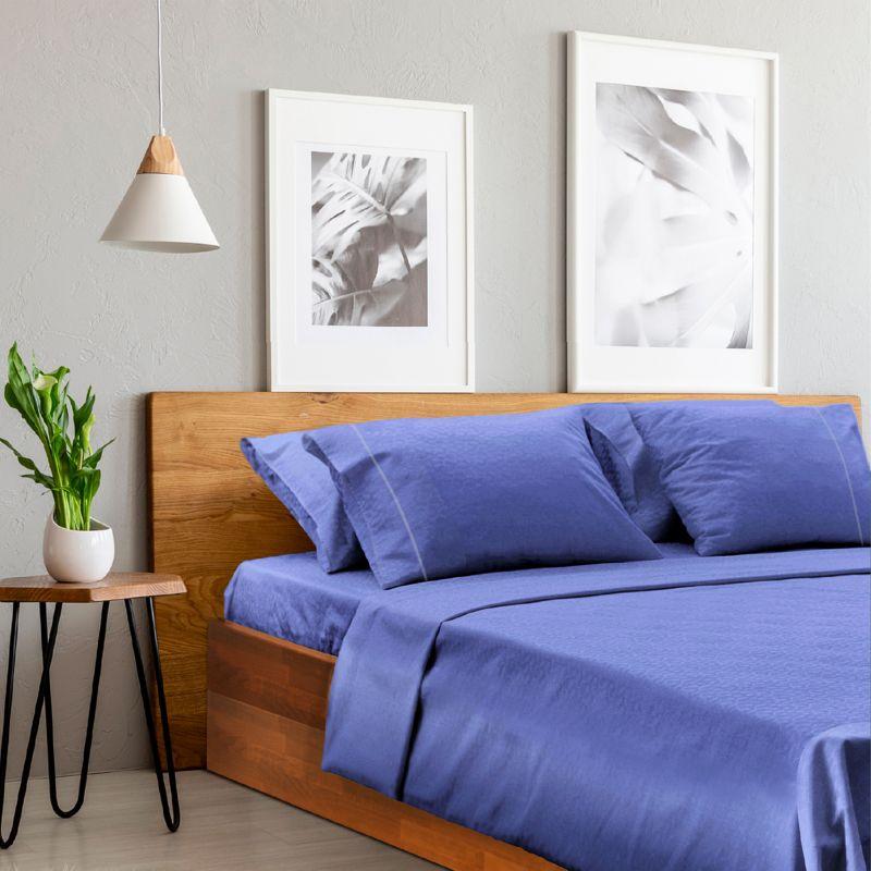 Violet Blue Twin Rayon Bamboo Microfiber Sheet Set