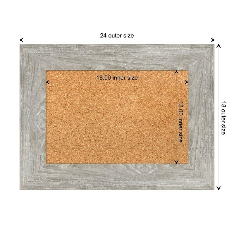 Amanti Art Dove Greywash Framed Corkboard, Natural Cork