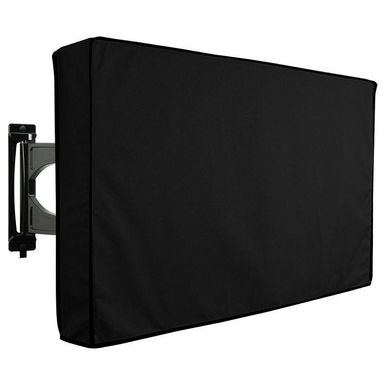 Khomo Gear Universal Weatherproof TV Cover – All-Season Protection for Flat Panel TVs, Water-Resistant, Breathable Material with Remote Pocket