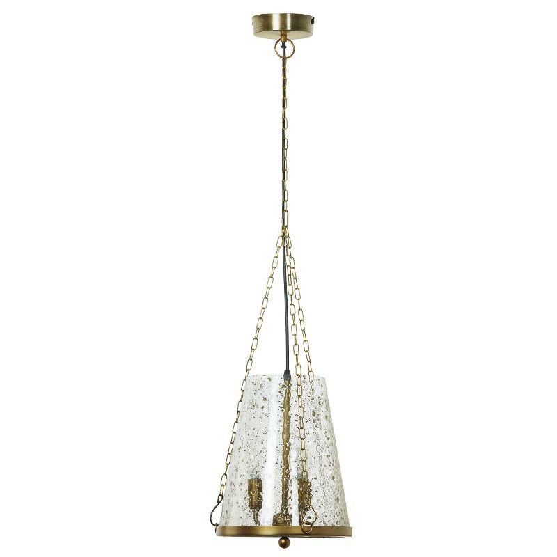 River of Goods 9.75" Agatha Gold Pendant Light: Adjustable Height, UL Listed, 3-Bulb Ceiling Fixture