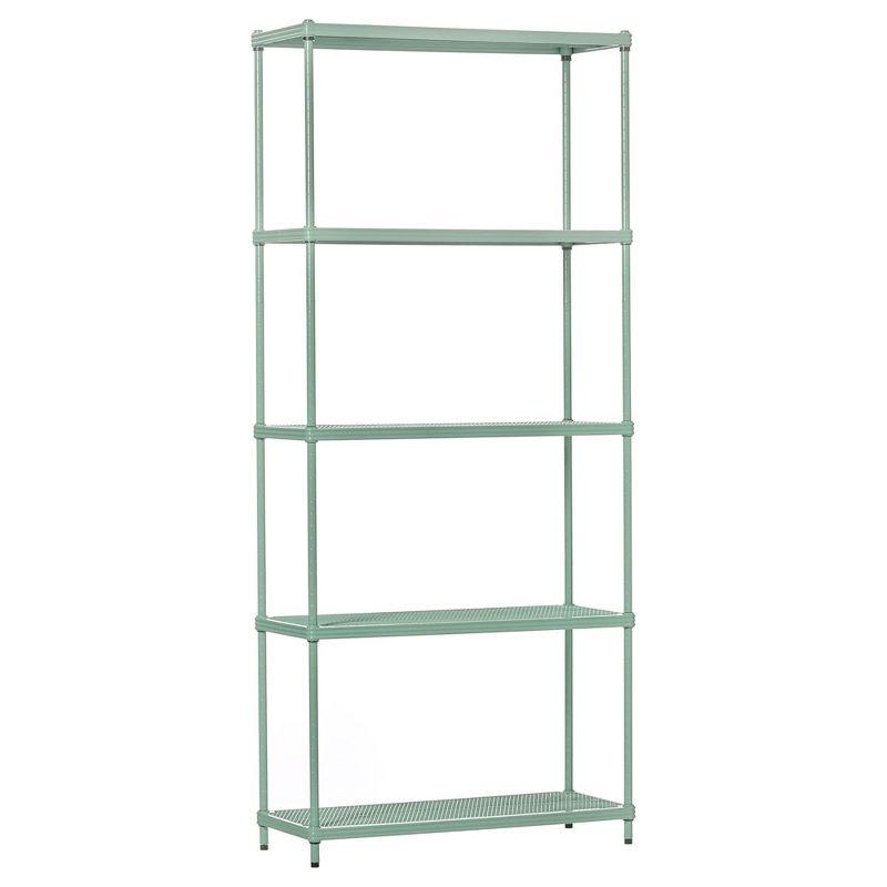 Design Ideas MeshWorks 5 Tier Metal Storage Shelving Unit Rack Bookshelf