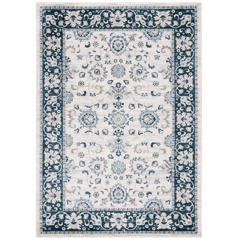 Isabella ISA940 Power Loomed Area Rug - Cream/Navy - 5'3"x7'6" - Safavieh