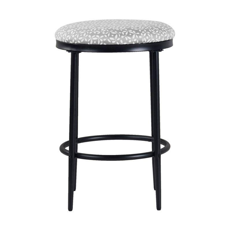 Upholstered Metal Barstool - HomePop