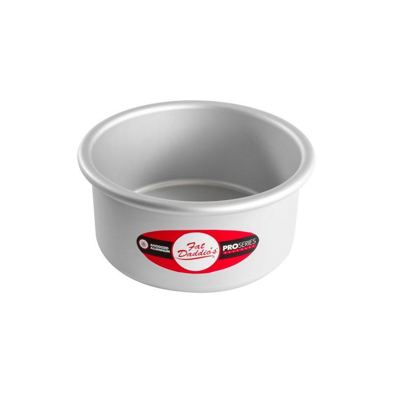 Fat Daddio's PRD-63 Anodized Aluminum Round Cake Pan, 6" x 3", Silver