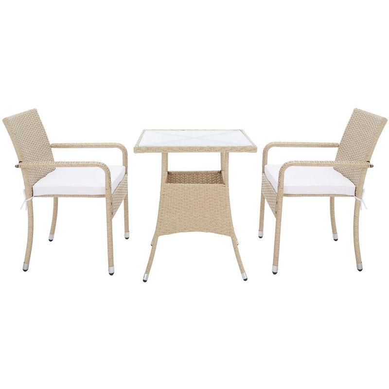 Laban Bistro Set - Outdoor - PAT7718 - Beige/White - Safavieh