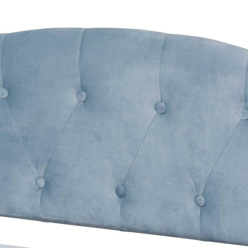 Benjamin Velvet Fabric Upholstered and Wood Daybed - Baxton Studio