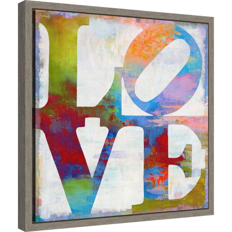 Amanti Art Love In Color by Jamie Macdowell Canvas Wall Art Print Framed 16 x 16-in.