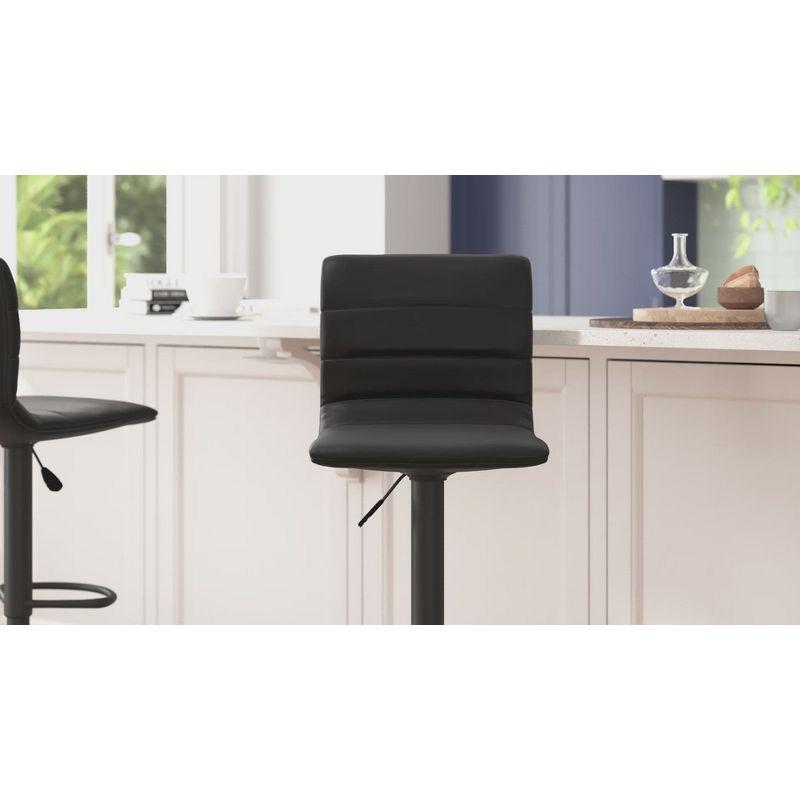 Taylor & Logan Rochester Swivel Upholstered Adjustable Height Counter Stool with Metal Frame