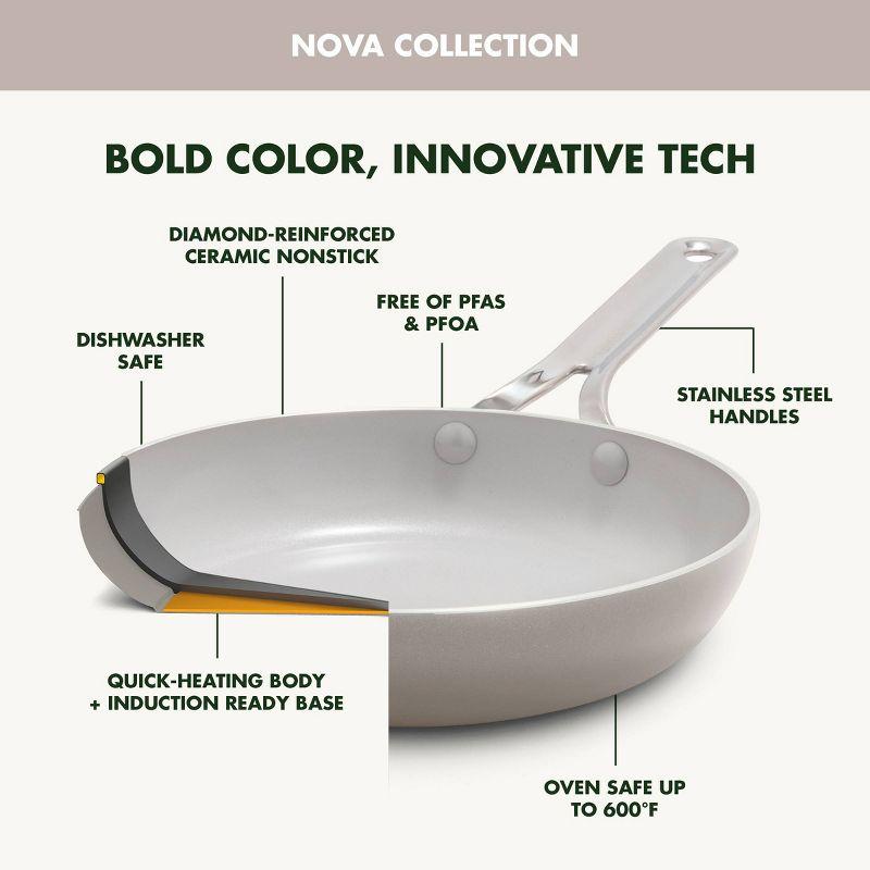 GreenPan Nova 8" Ceramic Nonstick Aluminum Fry Pan with Stainless Steel Handle