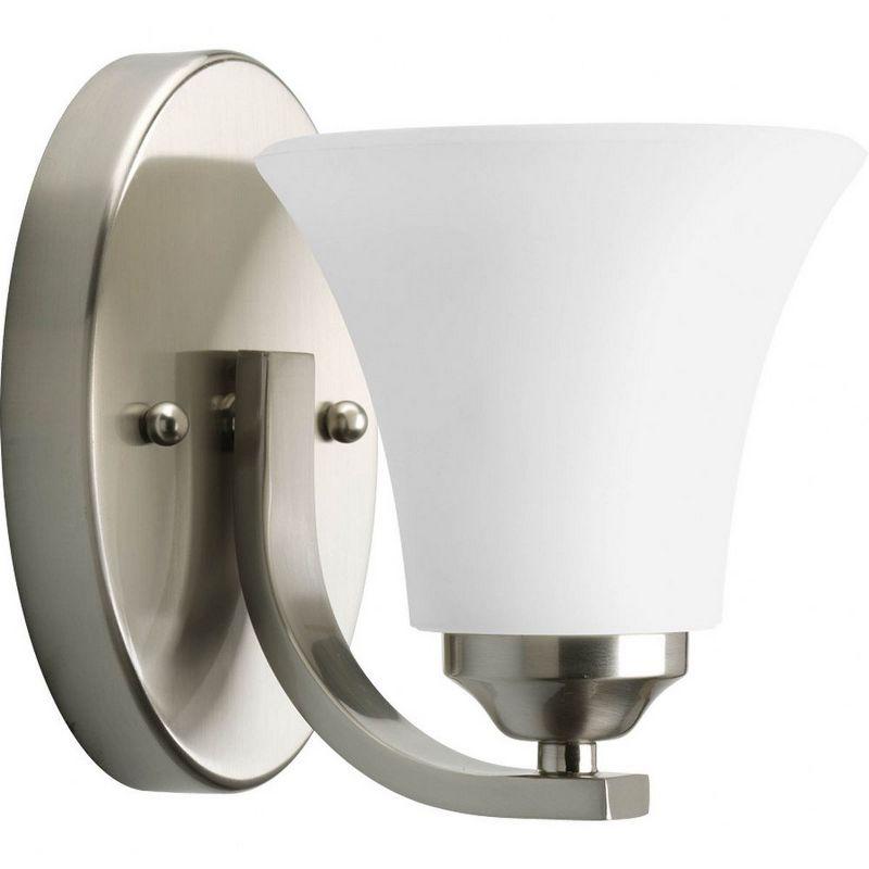 Brushed Nickel 8" Direct Wired Electric Vanity Light