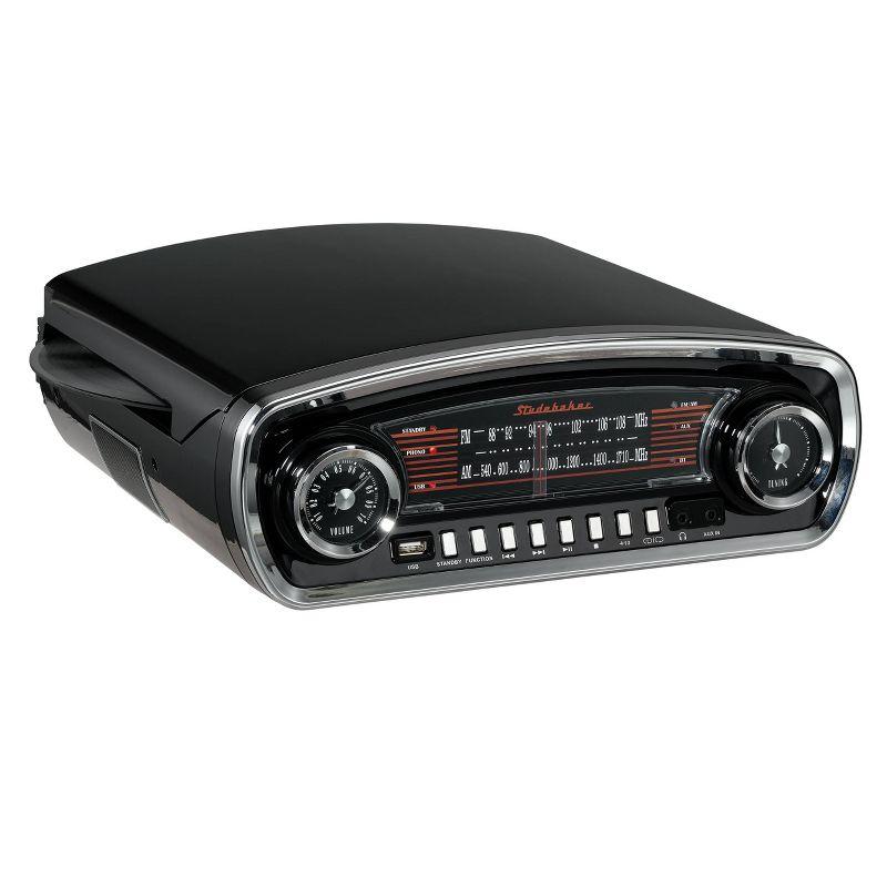 Studebaker Portable 3 - Speed Turntable Decorative Record Player with Bluetooth