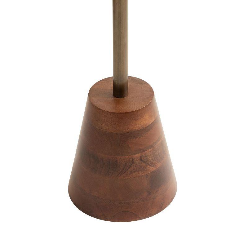 Kate and Laurel Tira Round Side Table, 14x14x24, Walnut Brown