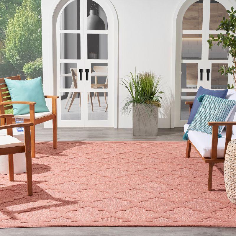 Nourison Easy Care 8' x 10' Coral/Orange Indoor/Outdoor Rug