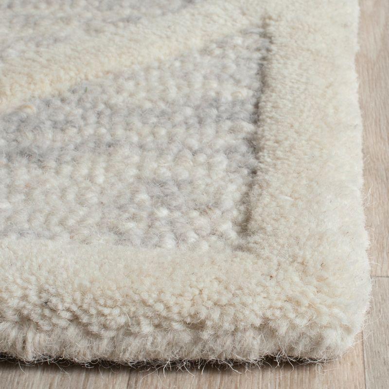 Hand-Tufted Beige Square Wool 6' Area Rug