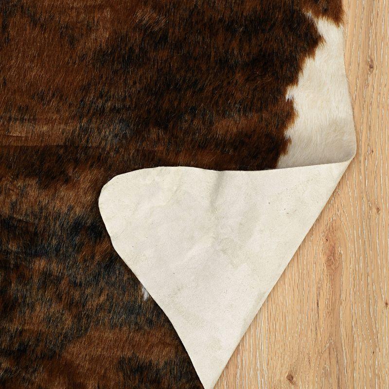 Shaped Faux Animal Hide Rug