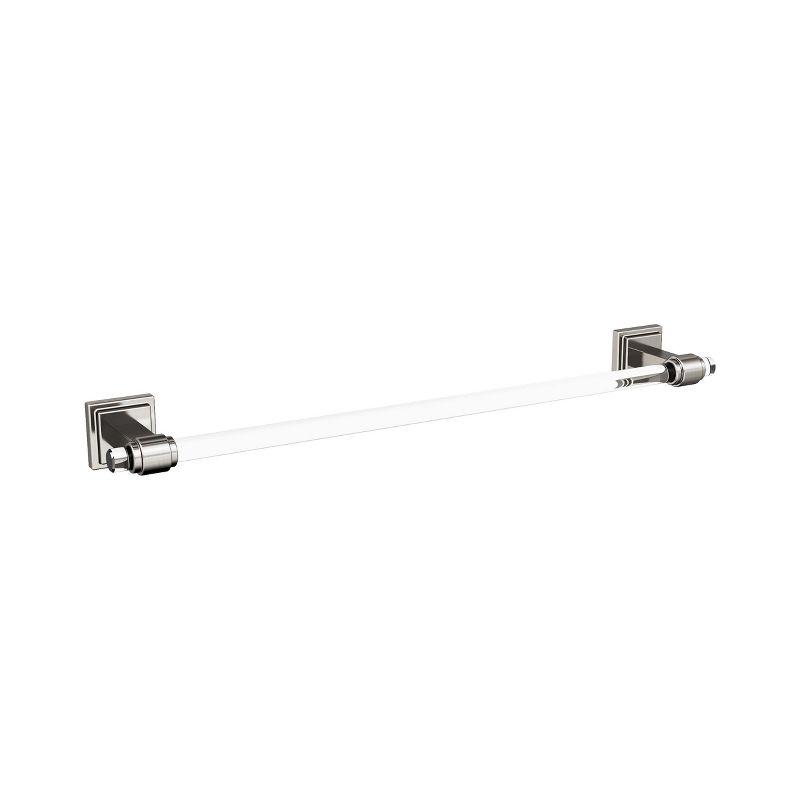 Clear and Brushed Nickel 18-Inch Wall Mounted Towel Bar