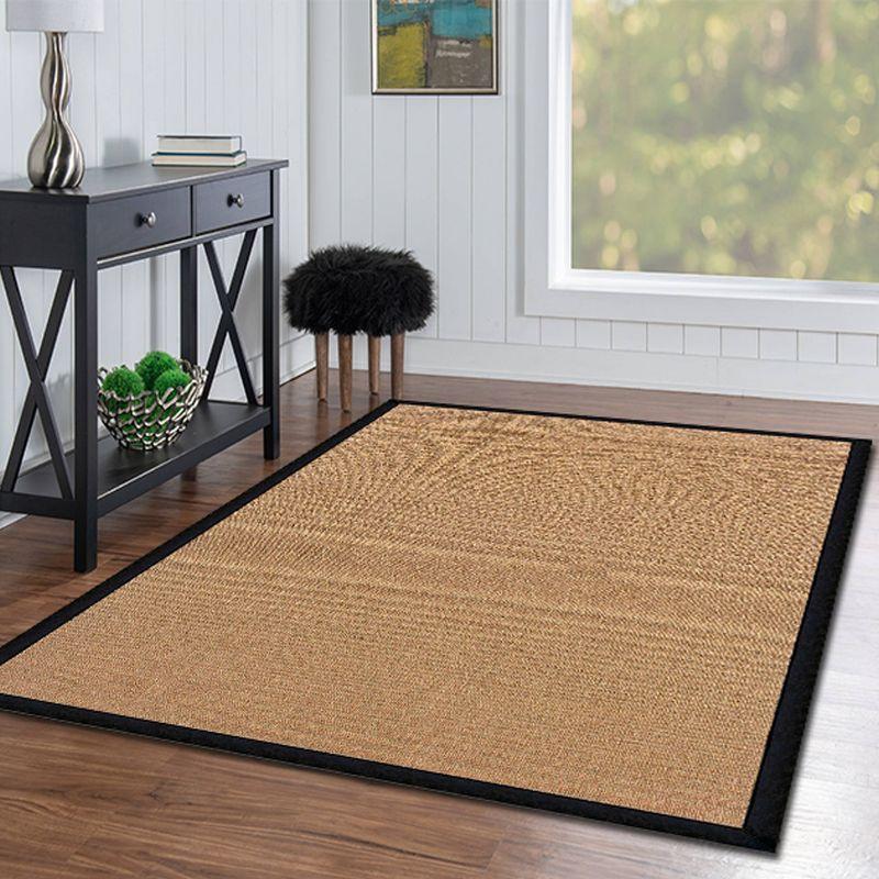 5'x8' Athena Cork Leather Rug Black/Brown - Linon